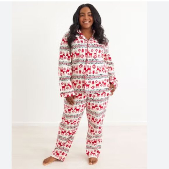 NWOT Hanna Andersson Women's Holiday Flannel Pajama Set Sz S Dear Deer Christmas - Picture 14 of 14